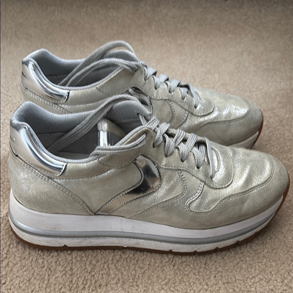 Silver Metallic Sneakers
